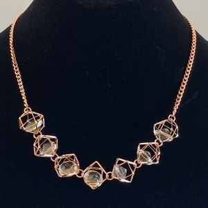 Gold costume necklace with crystals/ stones NEW!